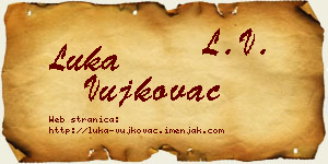 Luka Vujkovac vizit kartica
